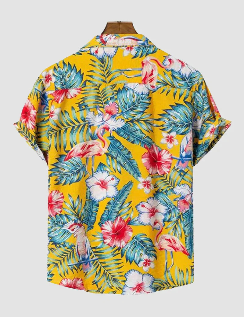 Men's natural printed Casual and Beach Wear Half Sleeves Shirts RoscoeShirts