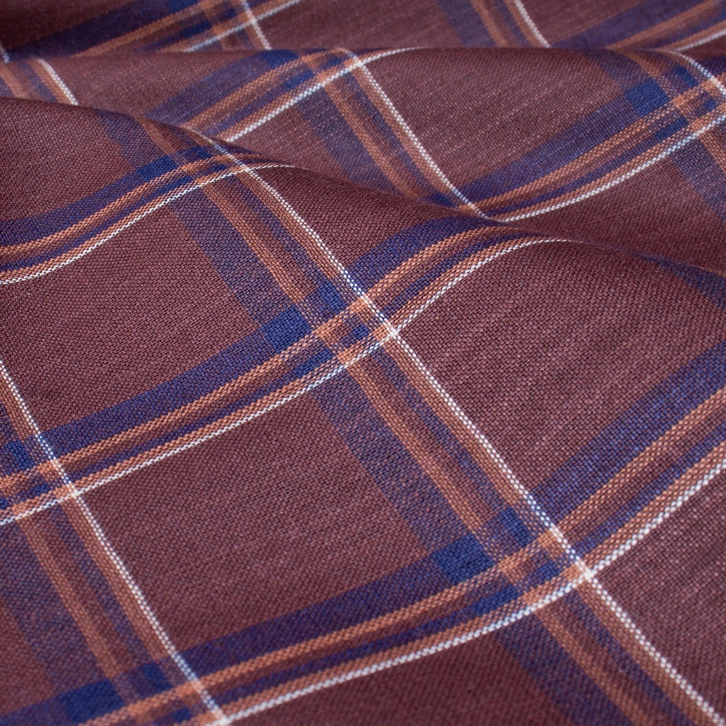 Men's Full Sleeves Checks Shirt Premium Collection Cotton Fabric Brown Color