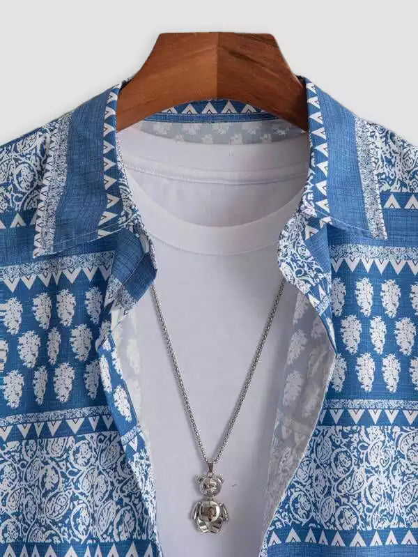 Blue Grapes Design Beach and casual Multicolor Printed Shirt Cotton Material Half Sleeves Mens blackdock