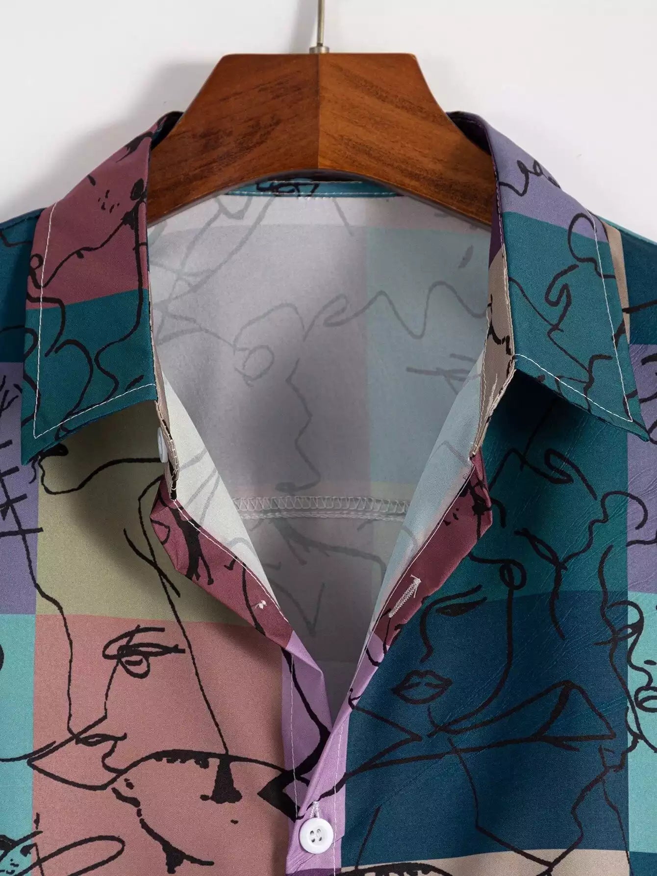 Blue Blocks Design Beach and casual Multicolor Printed Shirt Cotton Material Half Sleeves Mens blackdock