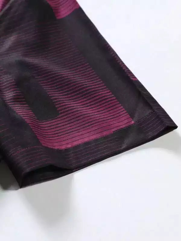 Purple Patchwork Beach and casual Multicolor Printed Shirt Cotton Material Half Sleeves Mens Roscoeshirts