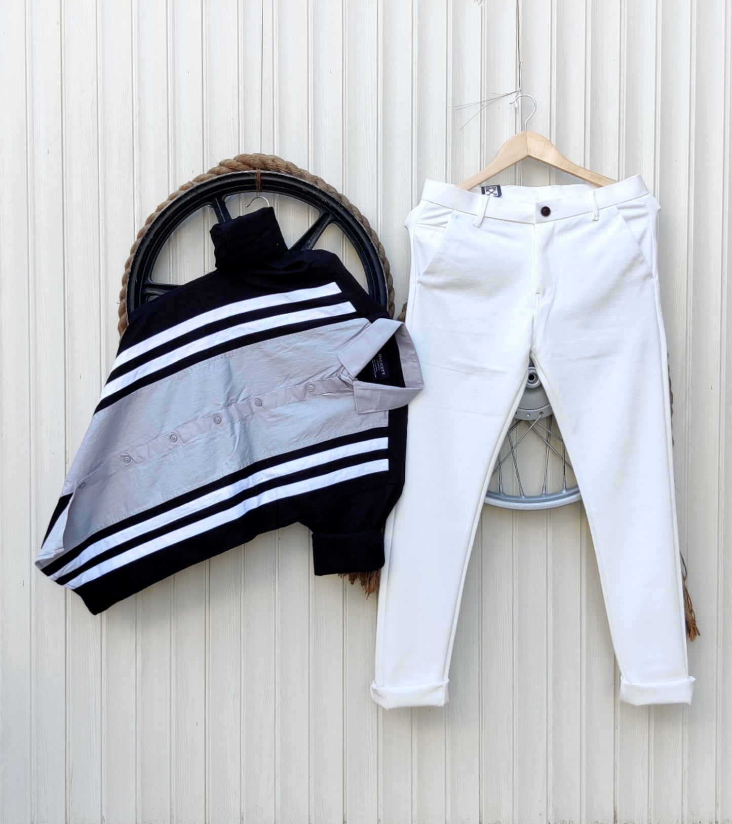 designer top bottom set for men