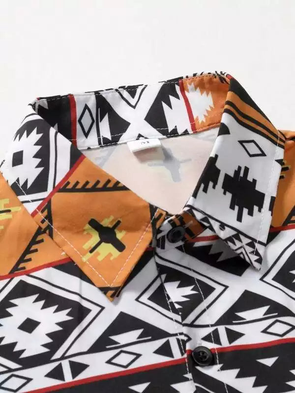 Yellow White Mandala Beach and casual Multicolor Printed Shirt Cotton Material Half Sleeves Mens