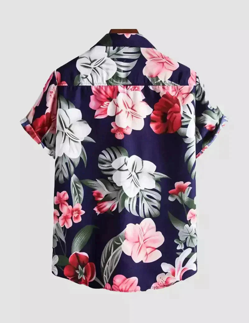 Cool Short Sleeve Floral Printed Beach shirt RoscoeShirts