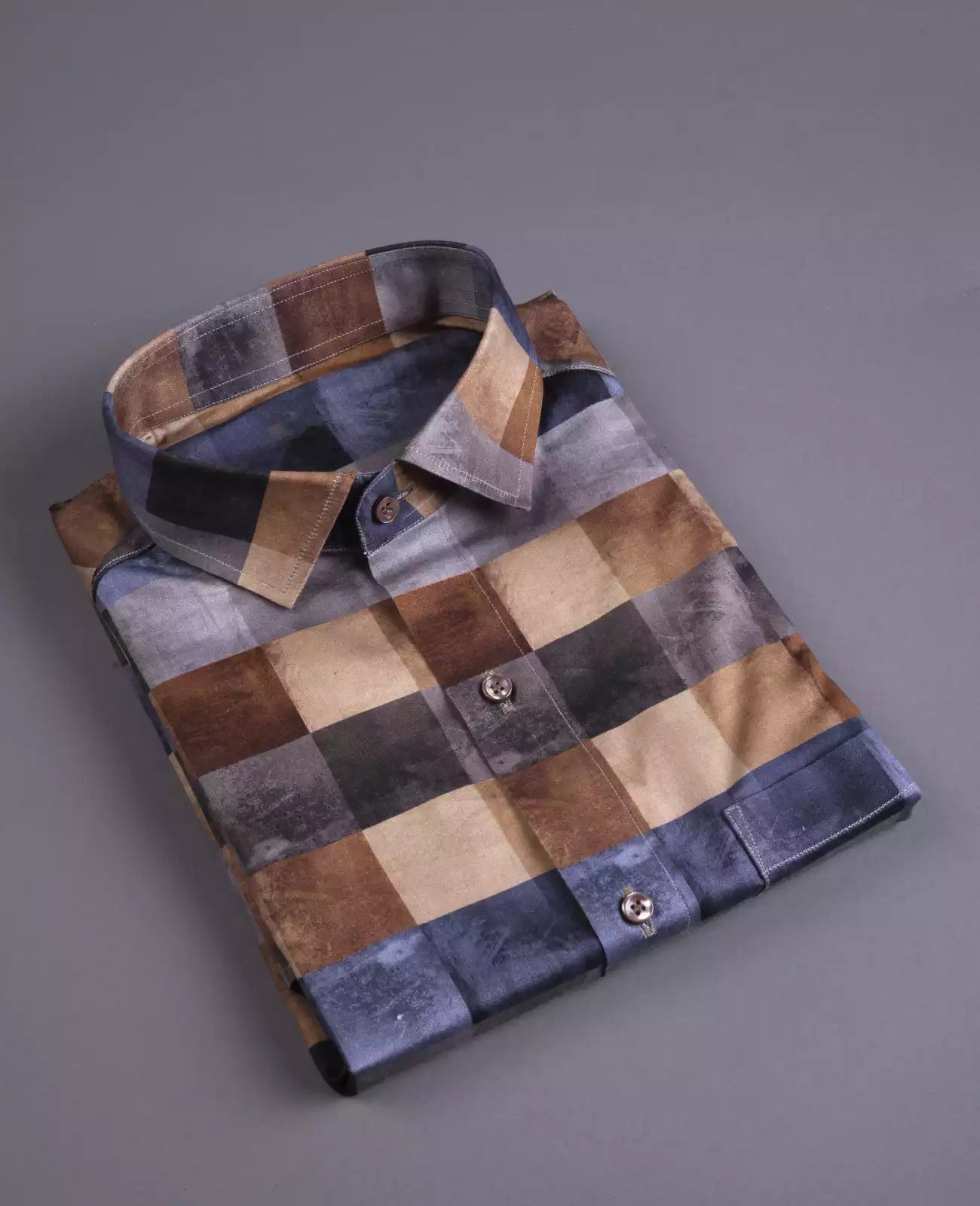 Men's Full Sleeves Small Checks Shirt Premium Collection Cotton Fabric Multicolored