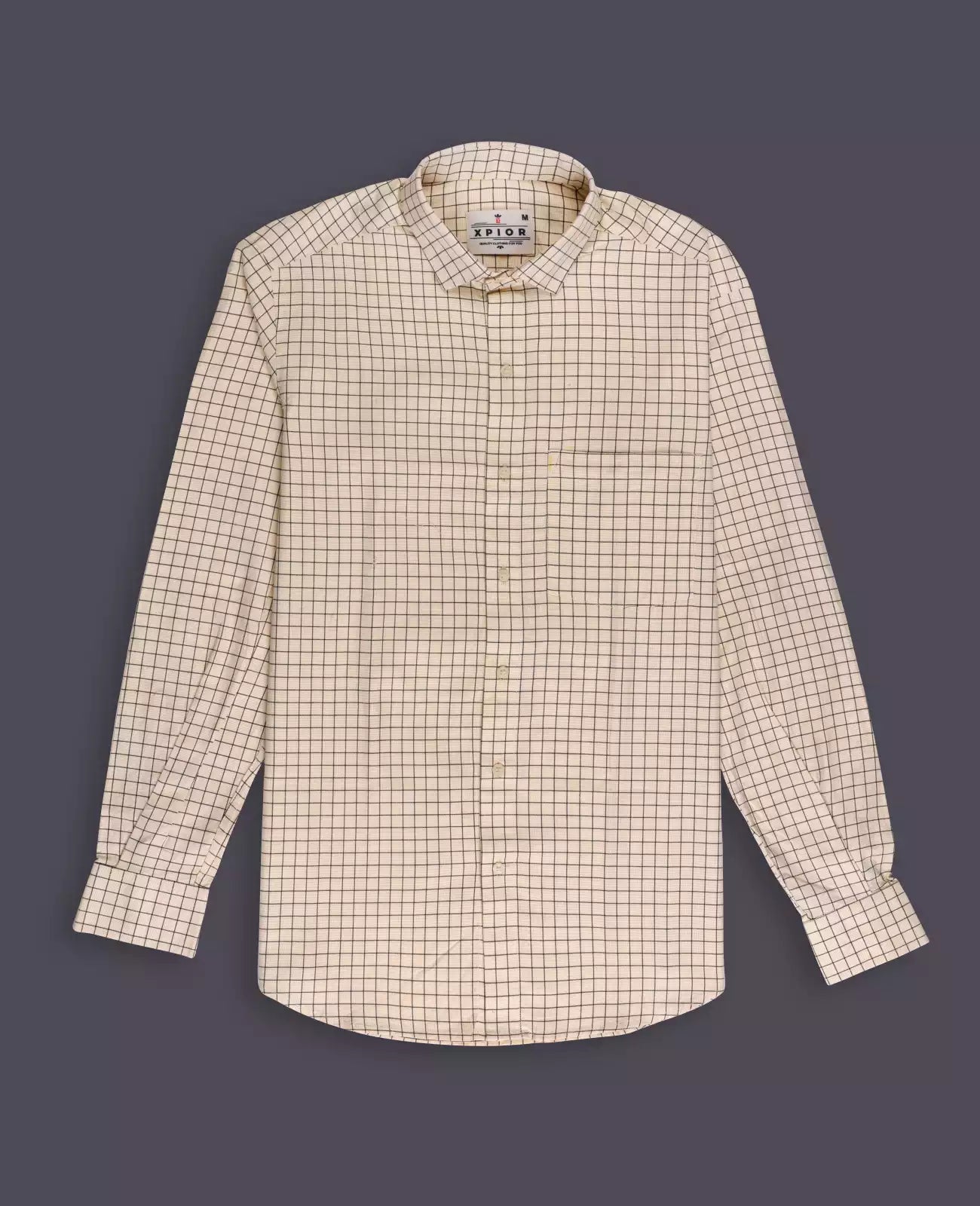 Men's Full Sleeves Plain Yellow Shirt Premium Collection Cotton Fabric