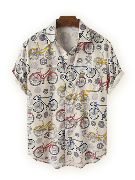 Poly Cotton Digital Printed Stitched Half Sleeve Shirt For Men RoscoeShirts