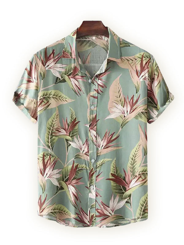 Poly Cotton Digital Printed Half Sleeve Shirt With Pocket For Men RoscoeShirts