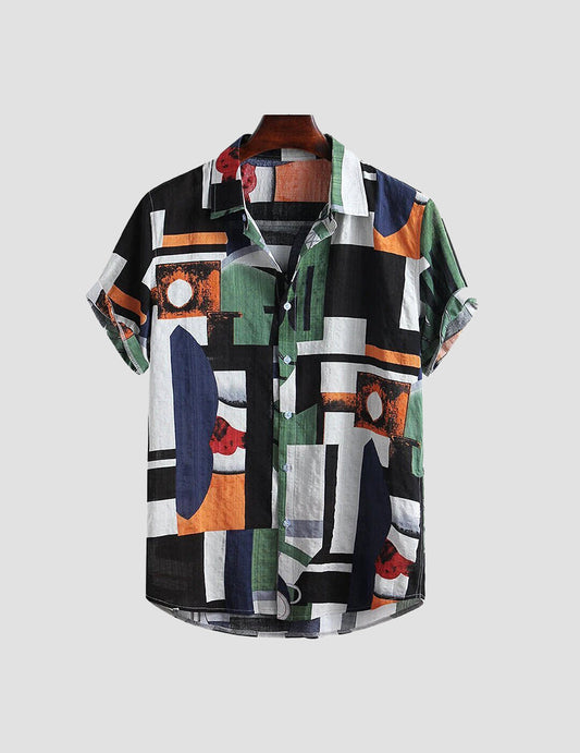Cotton beach wear Half Sleeve Casual printed Shirt For Men RoscoeShirts