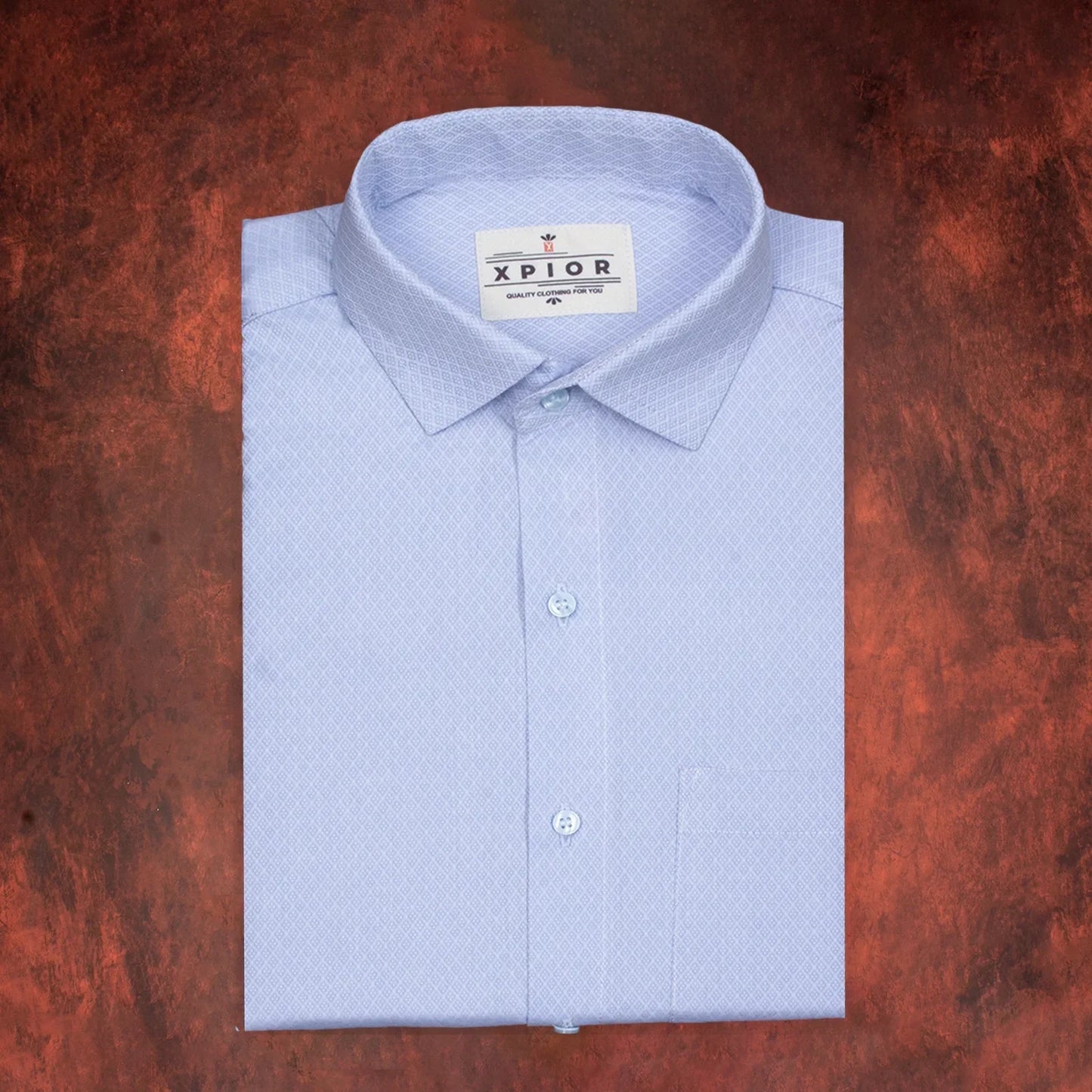 Men's Full Sleeves Plain Blue Shirt Premium Collection Cotton Fabric