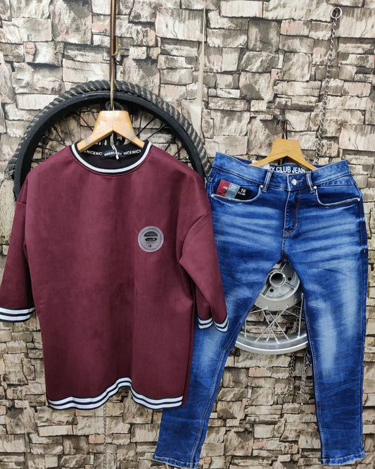Imported Half Slive T-shirt and Jeans Pant - Combo