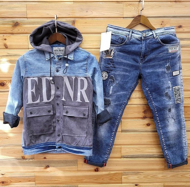 WHO CARES - DENIM JACKET AND PANT - COMBO