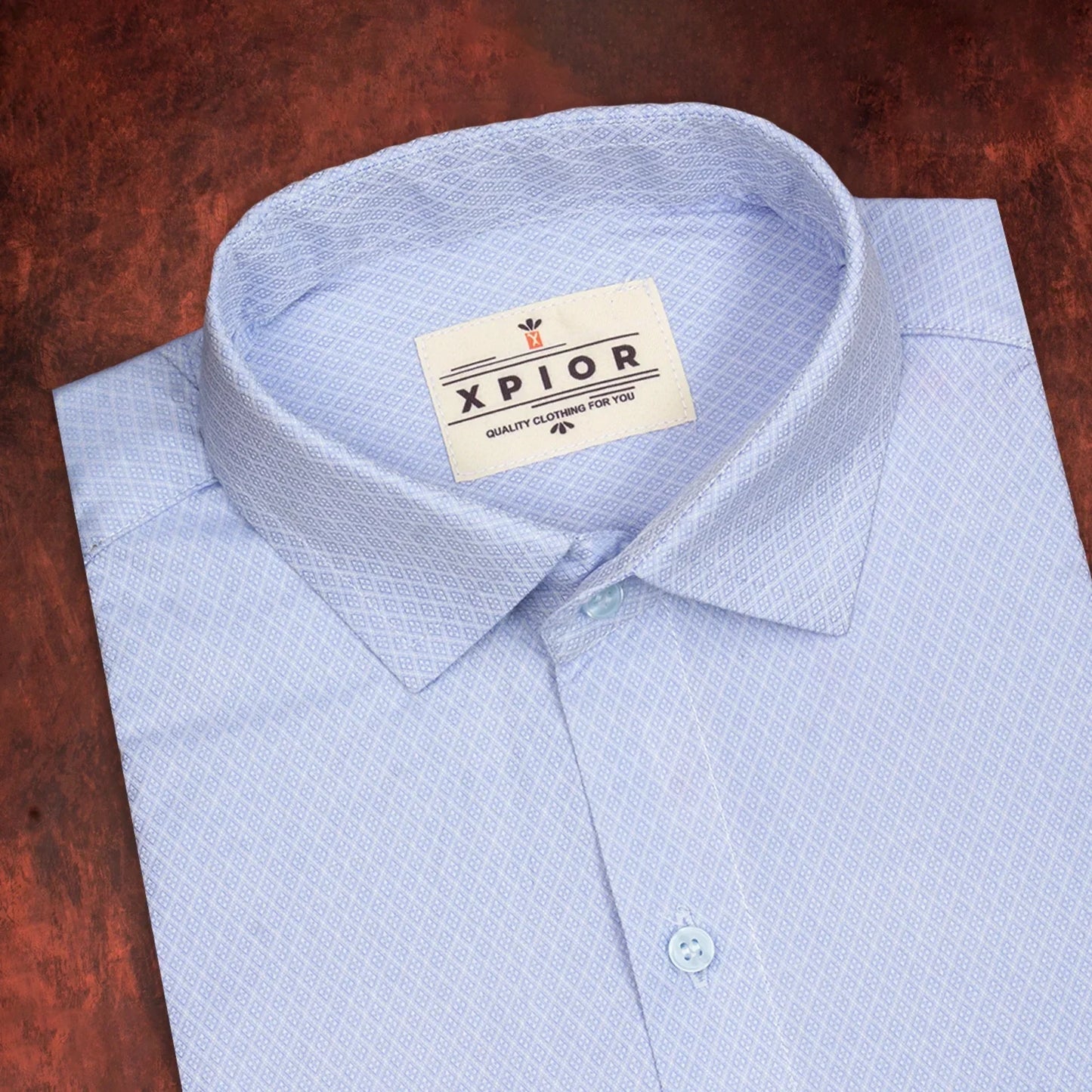 Men's Full Sleeves Plain Blue Shirt Premium Collection Cotton Fabric