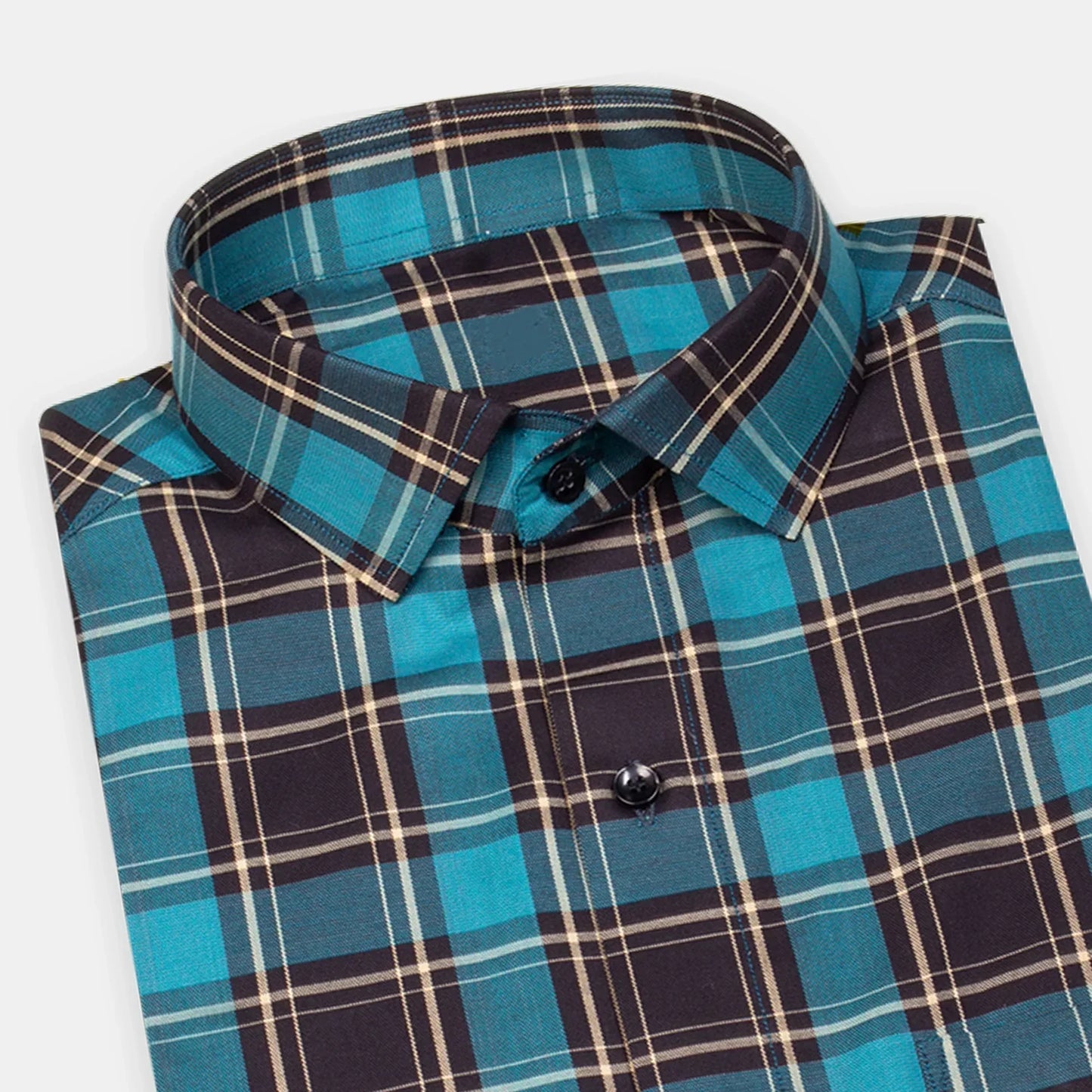 Men's Full Sleeves Checks Shirt Premium Collection Cotton Fabric English Blue Color