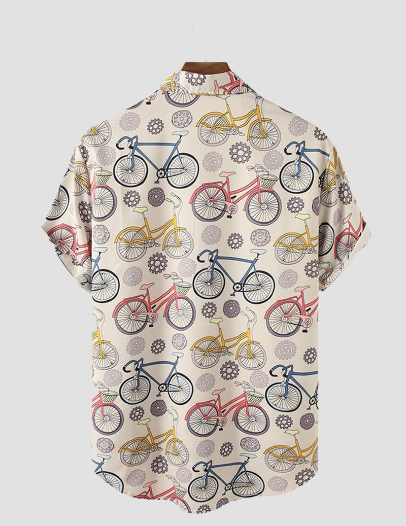 Poly Cotton Digital Printed Stitched Half Sleeve Shirt For Men RoscoeShirts