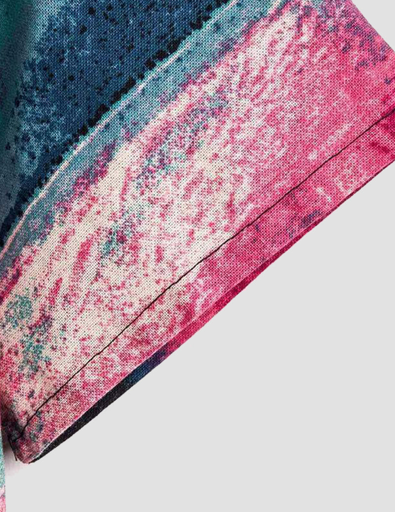 Mens Summer Colorful Plaid Printed Casual Shirts RoscoeShirts