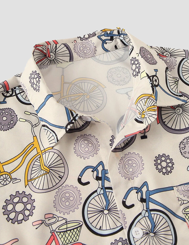 Poly Cotton Digital Printed Stitched Half Sleeve Shirt For Men RoscoeShirts