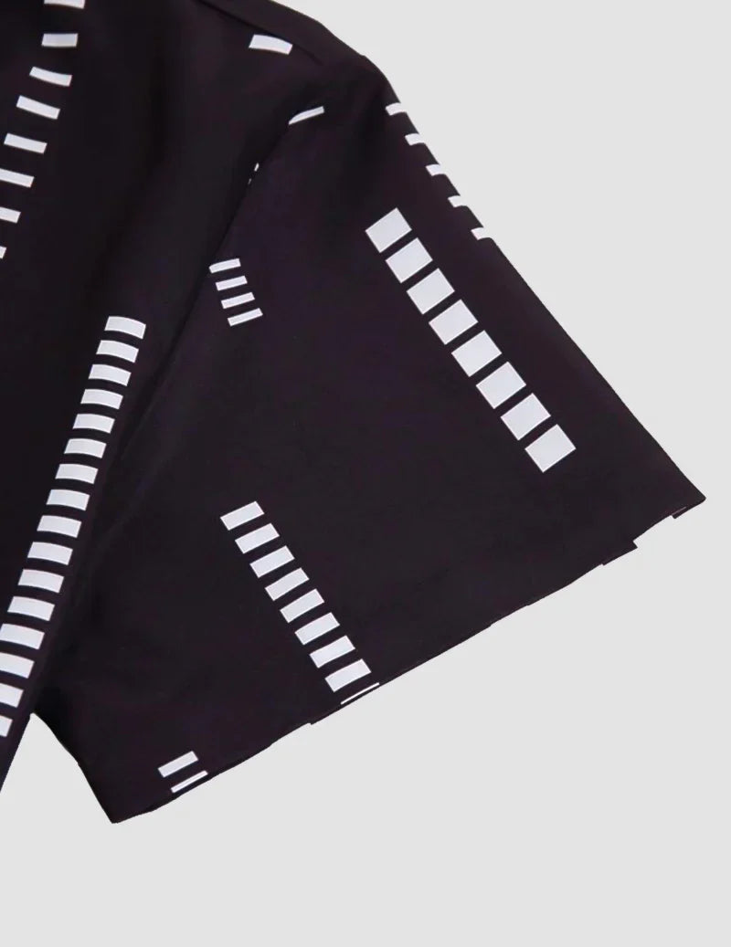 Black Color Beach and casual Multicolor printed Shirt Cotton Material Half Sleeves Mens RoscoeShirts