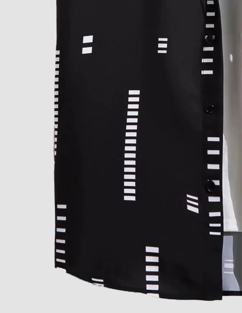 Black Color Beach and casual Multicolor printed Shirt Cotton Material Half Sleeves Mens RoscoeShirts