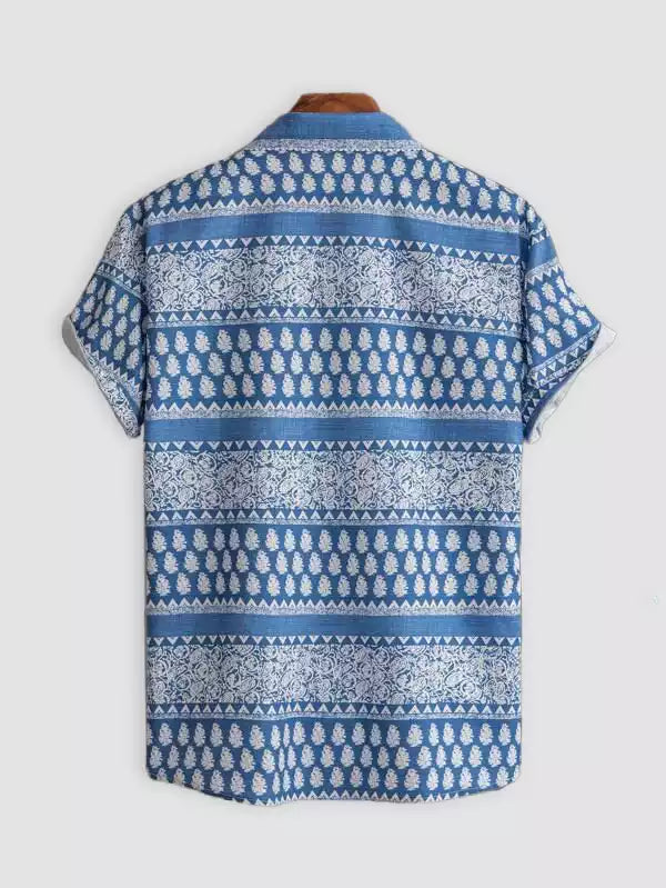 Blue Grapes Design Beach and casual Multicolor Printed Shirt Cotton Material Half Sleeves Mens blackdock