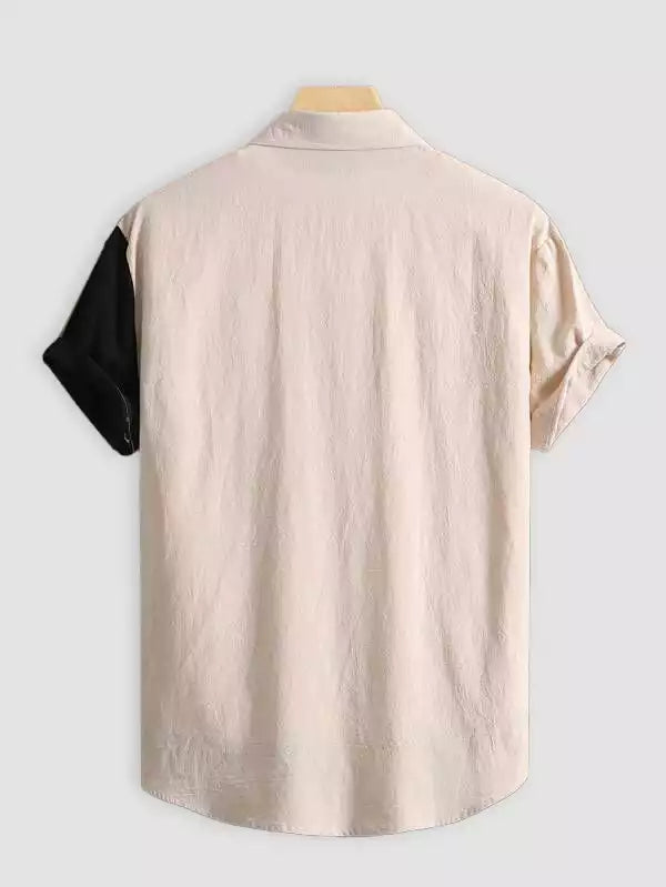 Mandala Cream Design Beach and casual Multicolor Printed Shirt Cotton Material Half Sleeves Mens blackdock