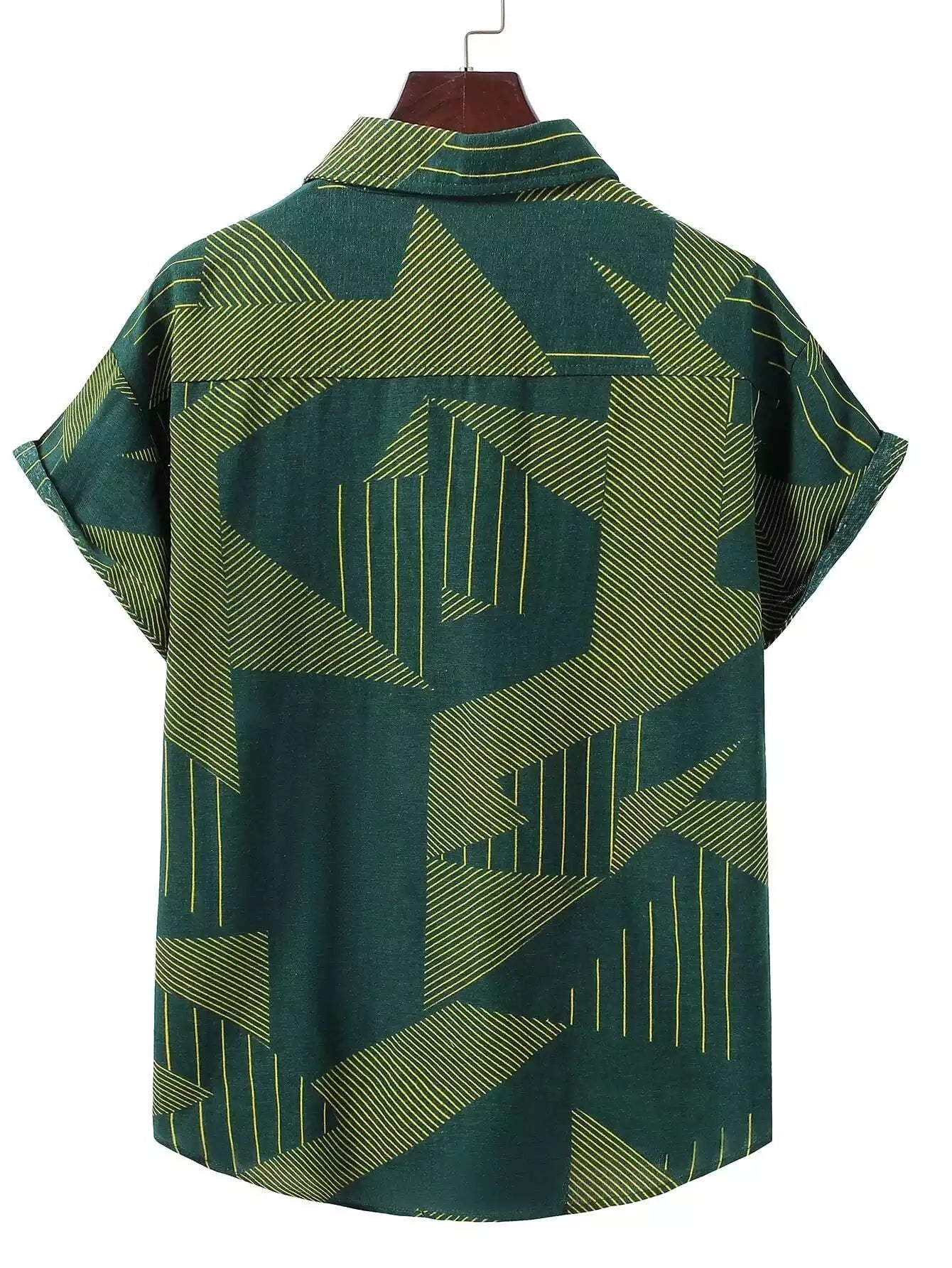 Green Mandala Design Beach and casual Multicolor Printed Shirt Cotton Material Half Sleeves Mens blackdock