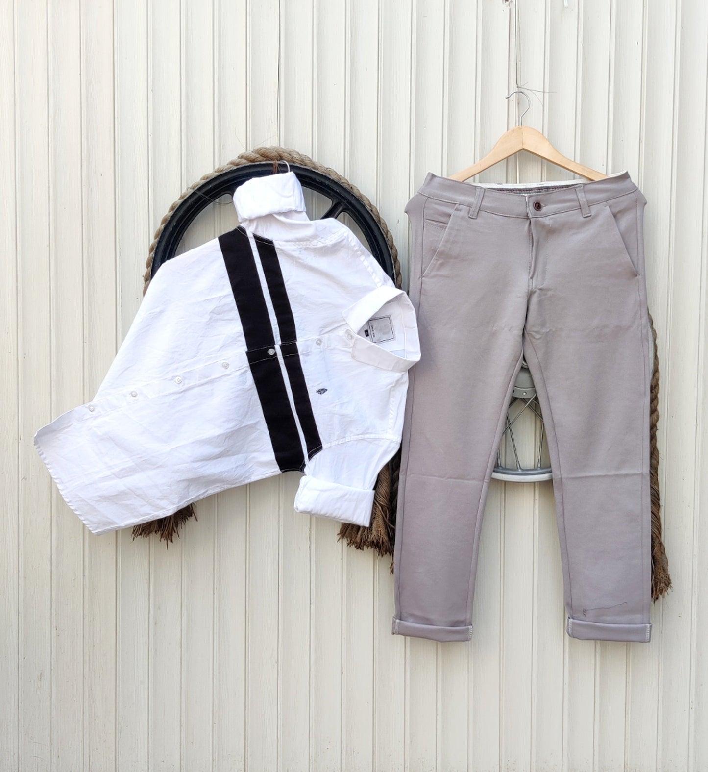 white disigner top and bottom set