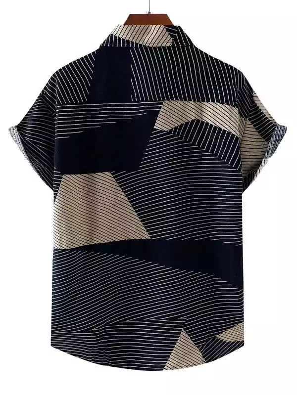 Tender Pattern Beach and casual Multicolor Printed Shirt Cotton Material Half Sleeves Mens blackdock