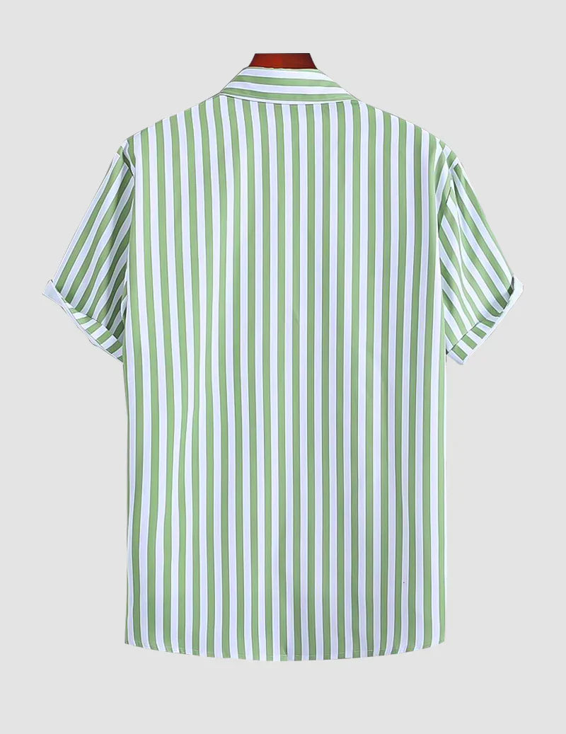 Green Lining Beach and casual Multicolor Printed Shirt Cotton Material Half Sleeves Mens RoscoeShirts