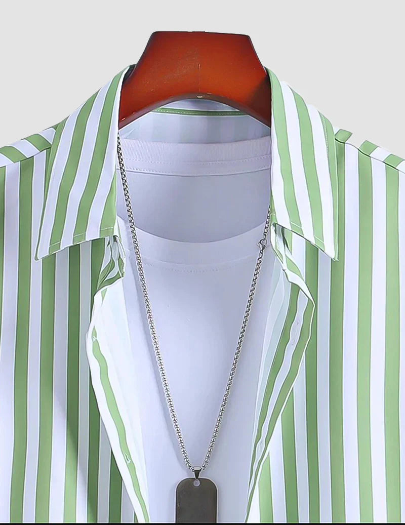 Green Lining Beach and casual Multicolor Printed Shirt Cotton Material Half Sleeves Mens RoscoeShirts