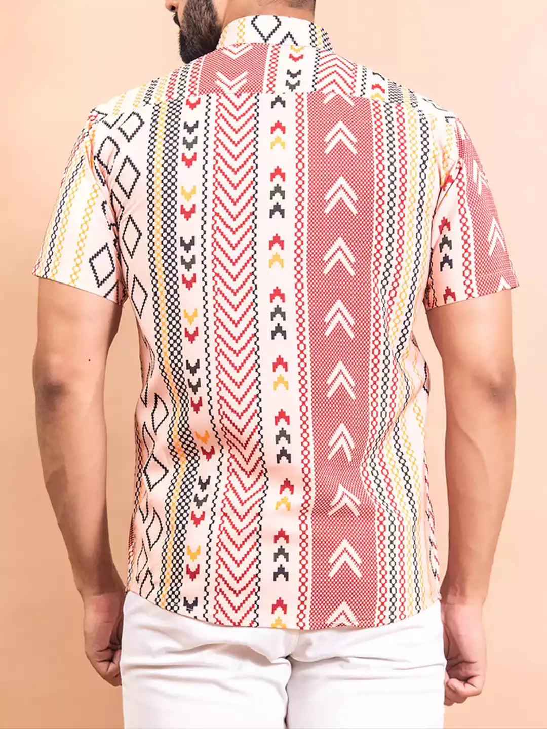 Doodles Pattern MultiColor printed Men's Cotton Casual Shirt Half Sleeve available on RoscoeShirts