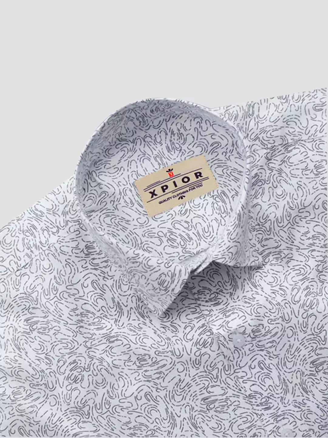 Black and White Design Office Shirt for Men Full Sleeves