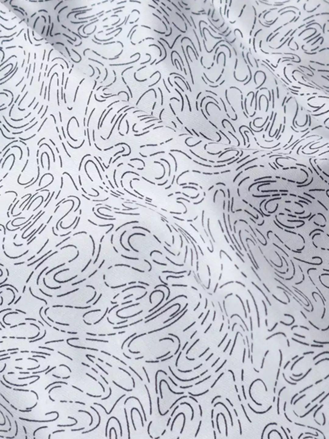 Black and White Design Office Shirt for Men Full Sleeves