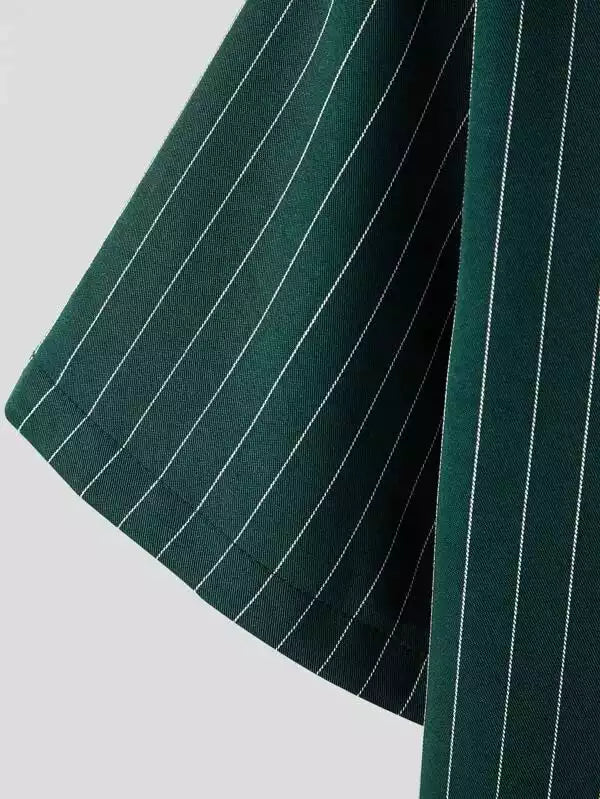 Green Lining White Cotton Shirt Half Sleeves Multicolor for Men