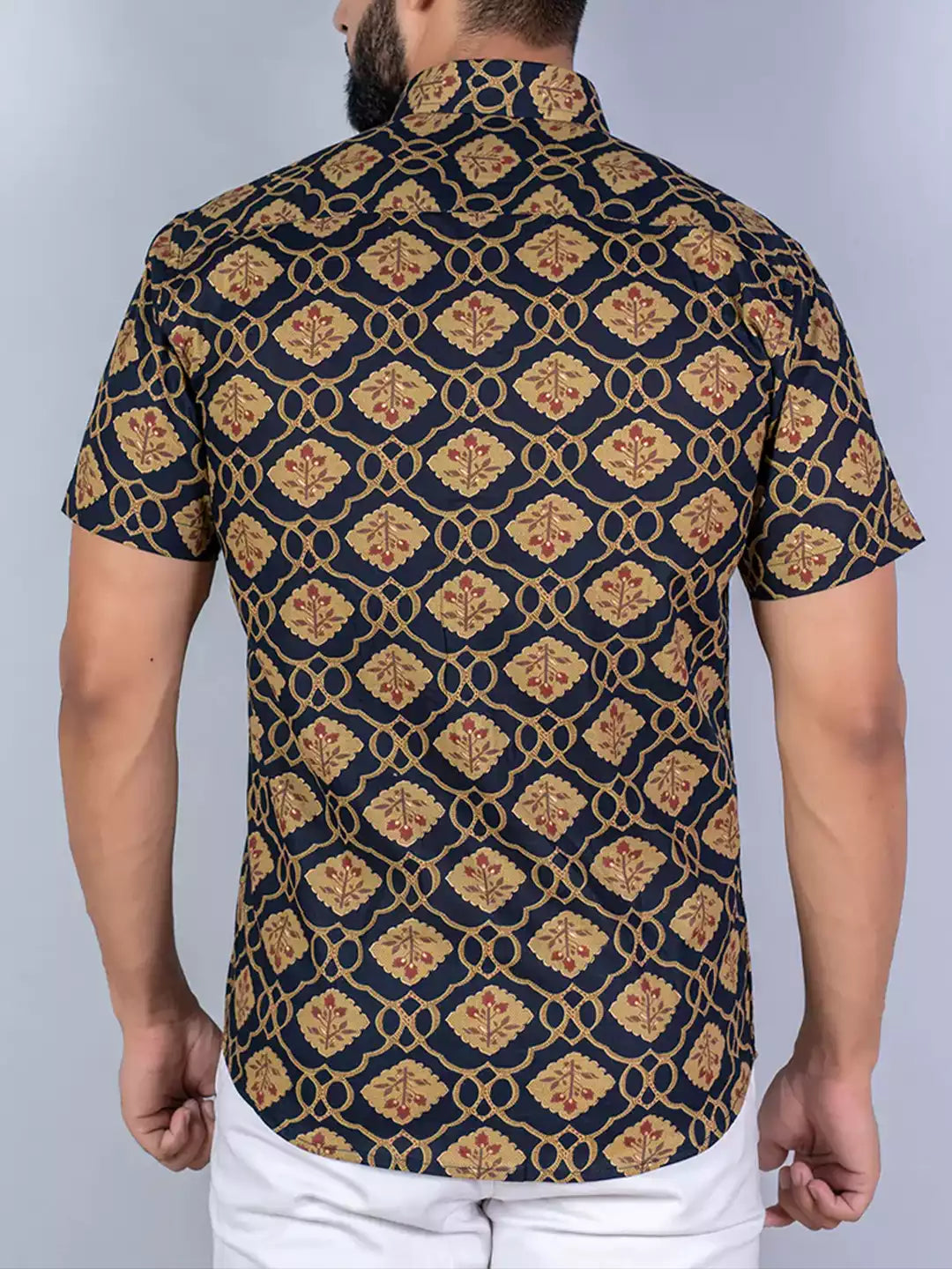 Party Print Maroon Color Men's printed Cotton Casual Shirt Half Sleeve available on RoscoeShirts