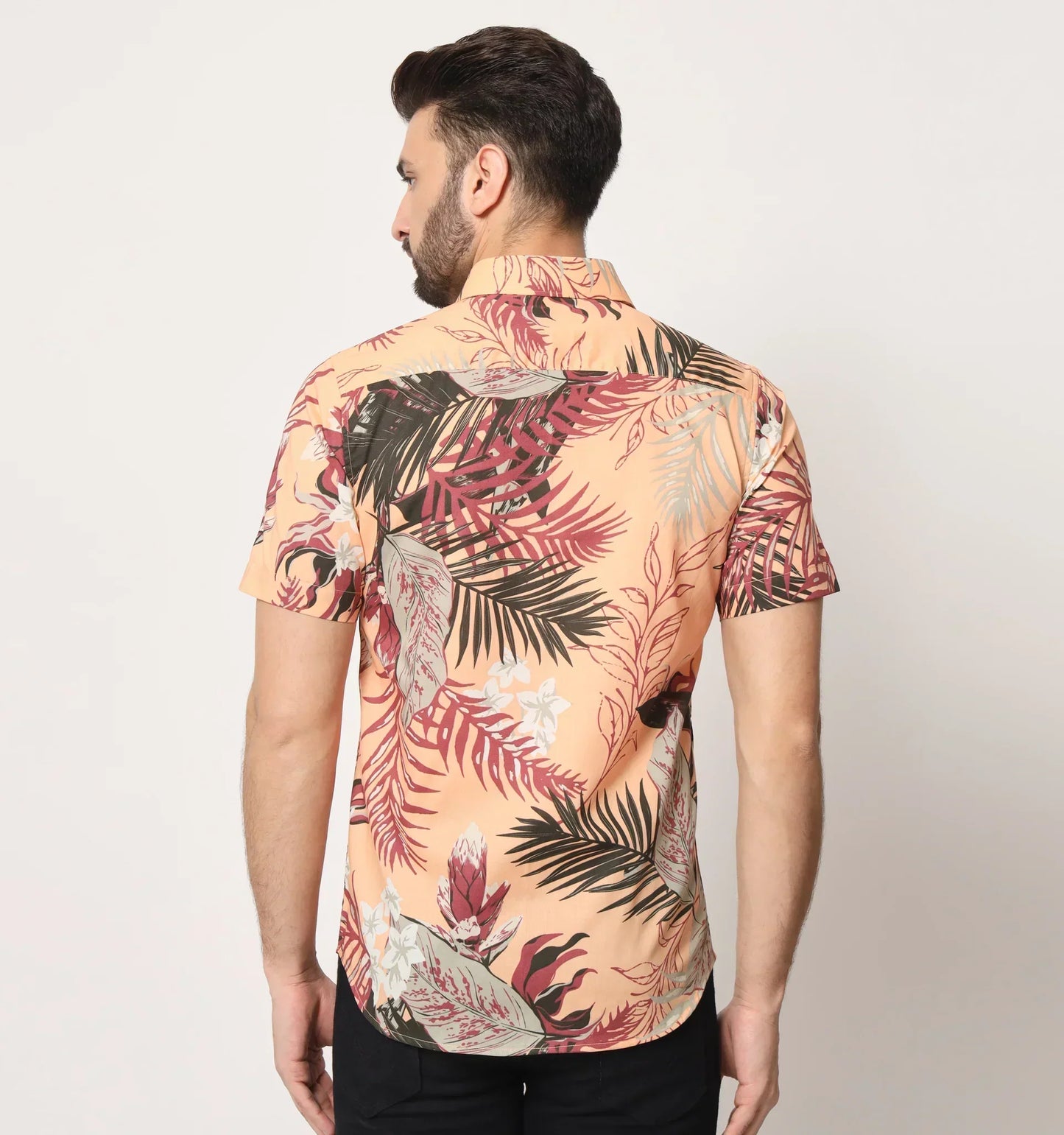 Tender Pattern Printed Casual Cotton Shirt Half Sleeves Multicolor for Men