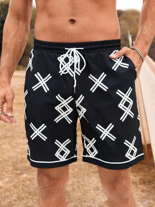 Cross Pattern Printed Co-ords Set