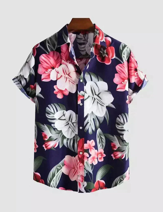 Cool Short Sleeve Floral Printed Beach shirt RoscoeShirts