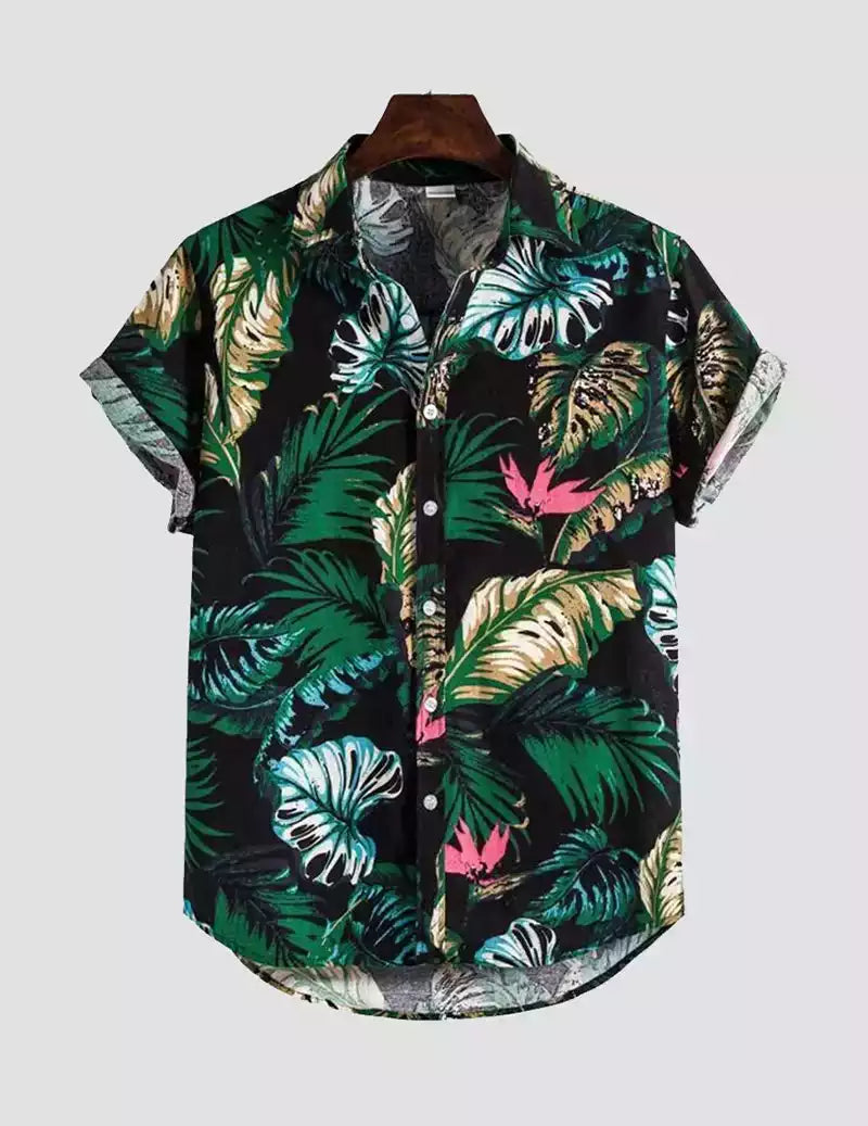 Summer men's shirts for ethnic short-sleeved casual printed RoscoeShirts