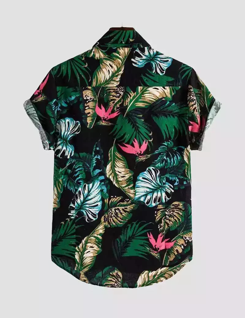 Summer men's shirts for ethnic short-sleeved casual printed RoscoeShirts
