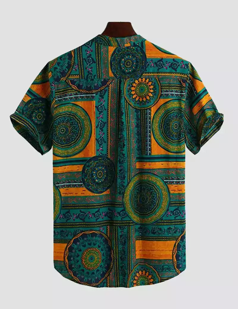 Beach and casual Multicolor printed Shirt Cotton Material Half Sleeves Mens RoscoeShirts
