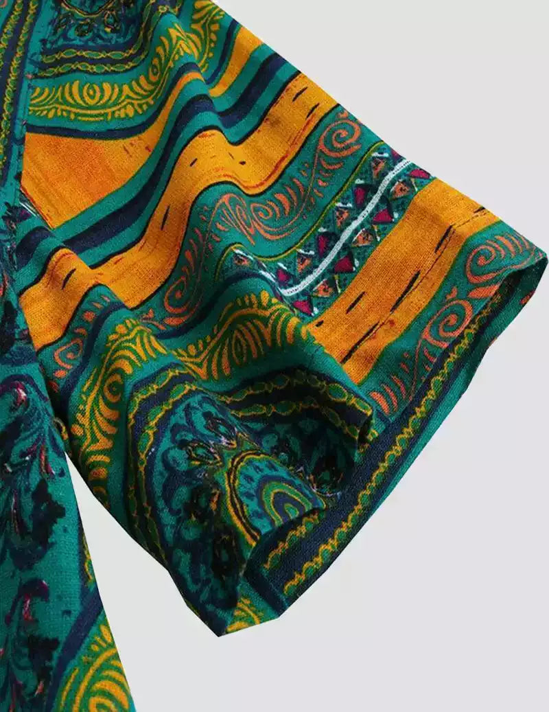 Beach and casual Multicolor printed Shirt Cotton Material Half Sleeves Mens RoscoeShirts