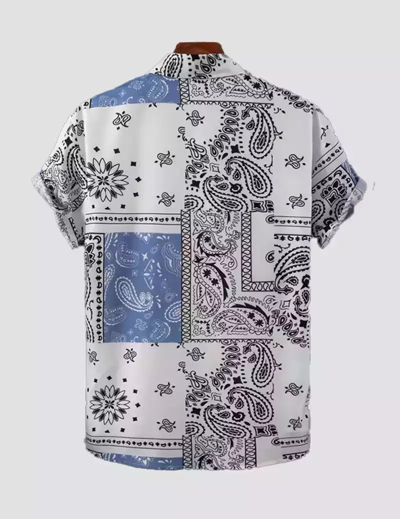 Mesmerizing Beach and casual Multicolor printed Shirt Cotton Material Half Sleeves Mens RoscoeShirts