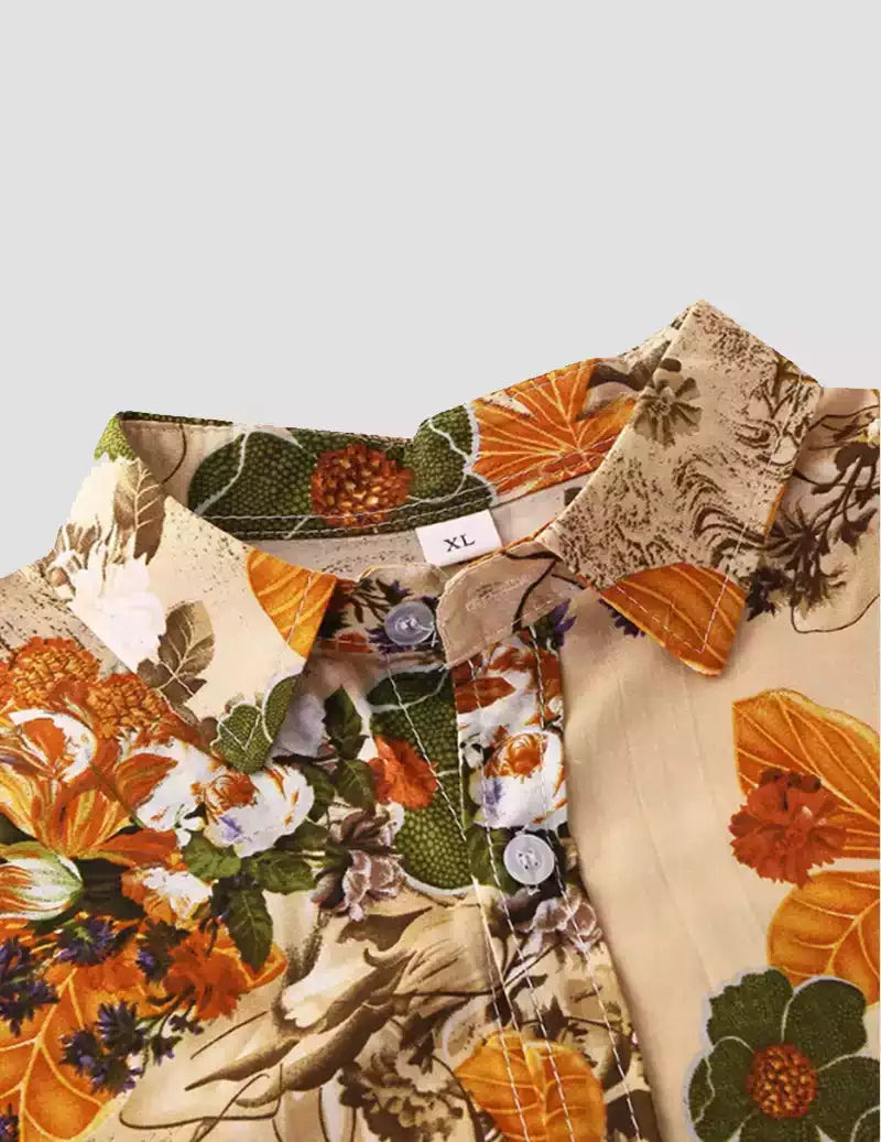 Delicious Beach and casual Multicolor Printed Shirt Cotton Material Half Sleeves Mens RoscoeShirts