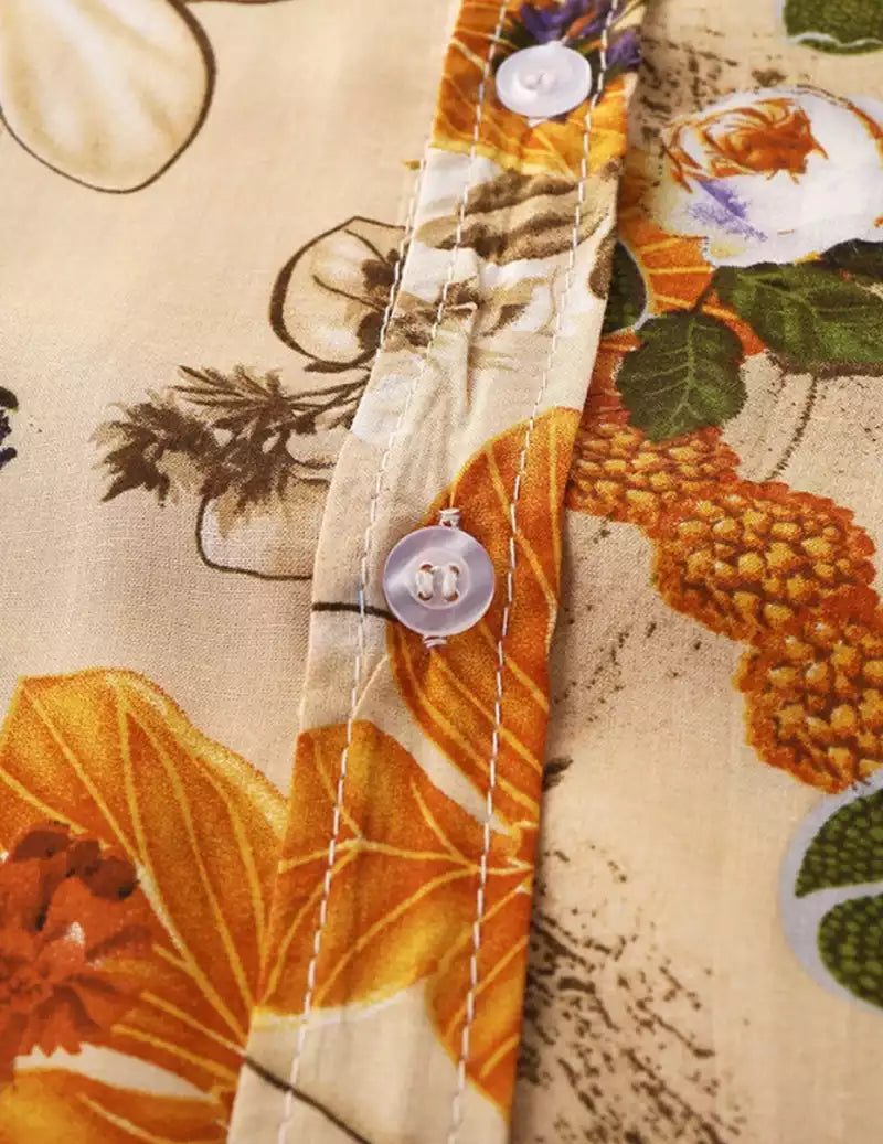 Delicious Beach and casual Multicolor Printed Shirt Cotton Material Half Sleeves Mens RoscoeShirts