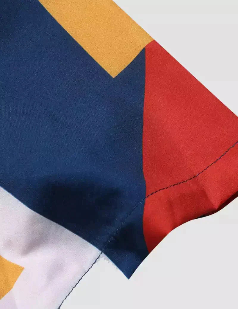 Men Beach Loose Vintage Short Sleeve Printed Casual Shirts RoscoeShirts