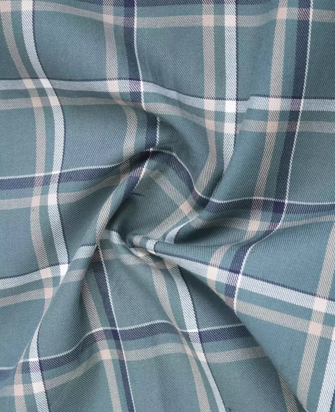 Men's Full Sleeves Checks Shirt Premium Collection Cotton Fabric Green Color