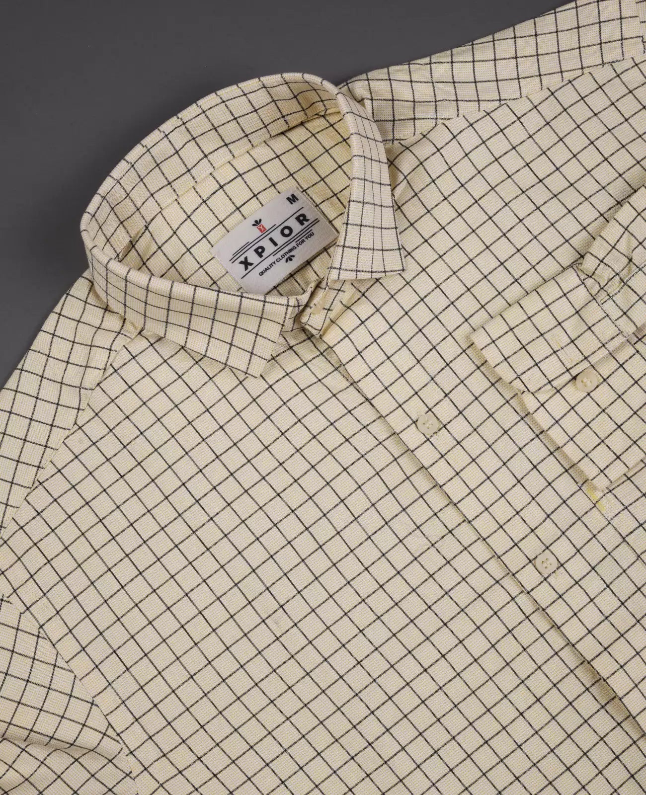 Men's Full Sleeves Plain Yellow Shirt Premium Collection Cotton Fabric